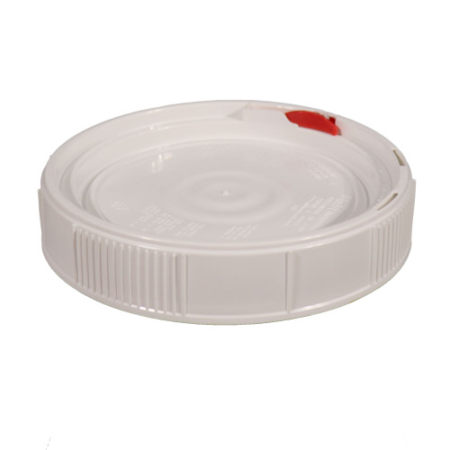 .6 Gallon White HDPE Screw Top New Generation Pail Cover, Lift Latch, UN Rated