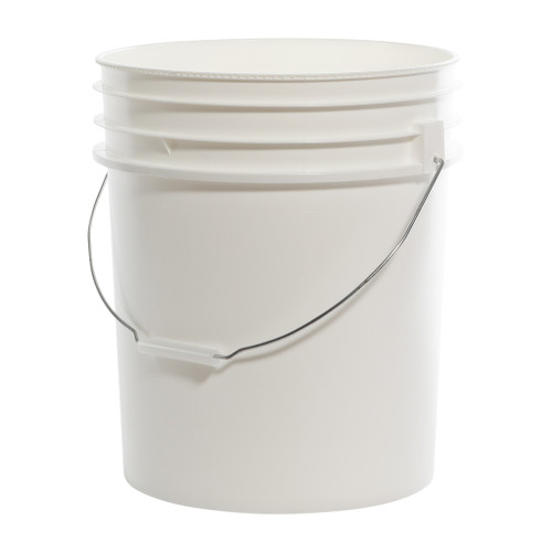 5 Gallon Black HDPE Plastic Open Head Pail w/ CWL