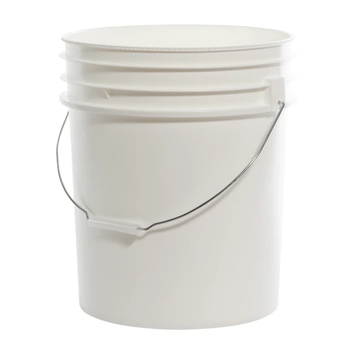 5 Gallon Black HDPE Plastic Open Head Pail w/ CWL