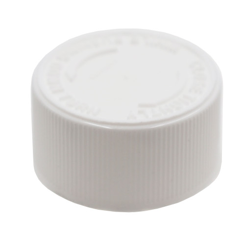 28mm 28-400 White PP Plastic Child Resistant Cap, F217 Liner