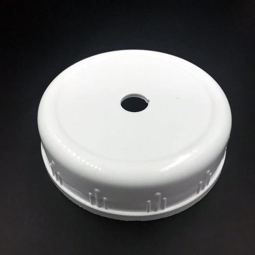 63mm 63-485 Black PP Plastic Straw Hole Cap, Unlined