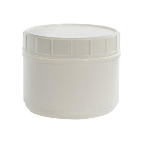 36 oz White HDPE Plastic Canister, 120 mm, Triple Thread