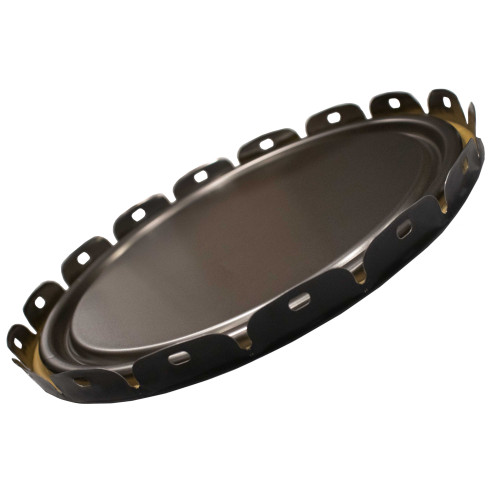 2.5-7 Gallon Black Steel Lug Pail Cover, Rust Inhibited Lining, No Fitting, UN Rated