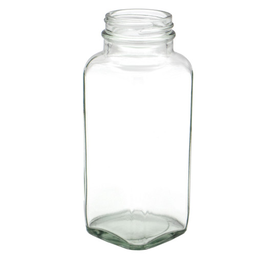 8 oz Flint Glass French Square Bottle, 43mm 43-400
