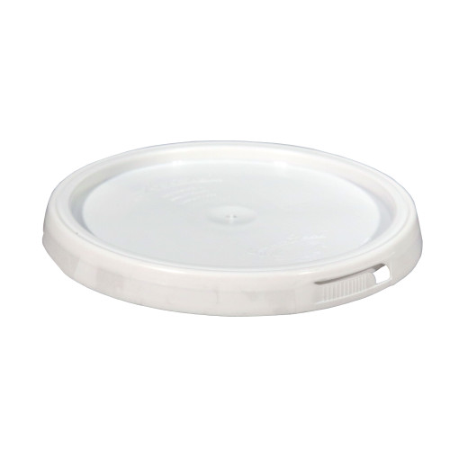 1 Gallon White HDPE Plastic Tear Tab Pail Cover