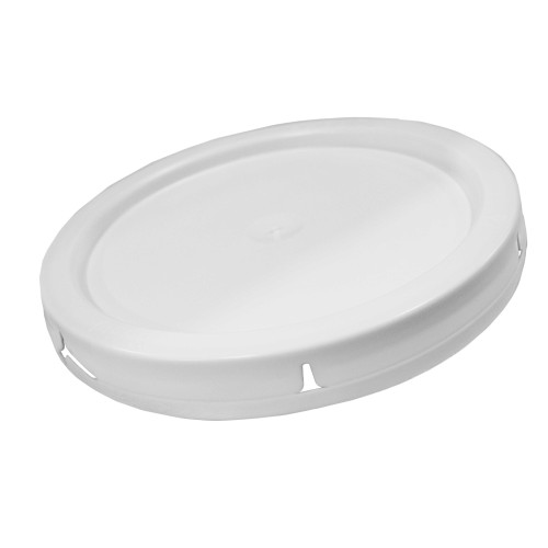 1 Gallon White HDPE Plastic Tear Tab Pail Cover