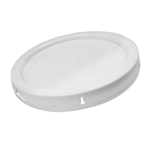 1 Gallon White HDPE Plastic Tear Tab Pail Cover