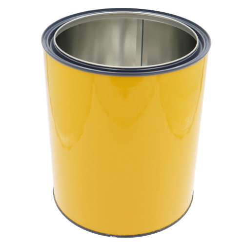 1 Gallon Yellow Varnished Metal Paint Can, 610 x 711, Gray Lining