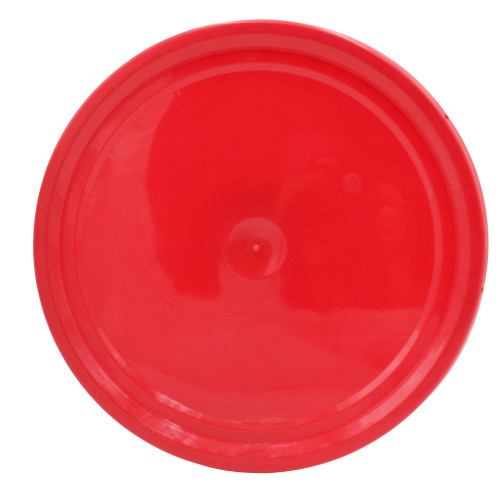 3.5-6 Gallon Red #186 HDPE Plastic Pail Tear Tab Cover, EPDM Gasket