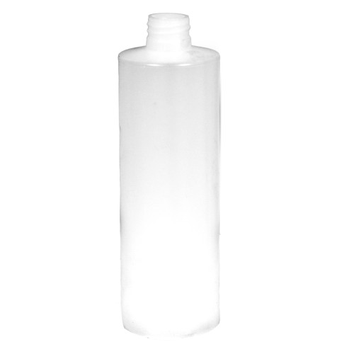 16 oz Natural HDPE Plastic Cylinder Bottle, 28mm 28-410, 35 Gram