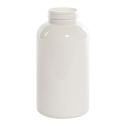 950 cc White PET Plastic Round Packer Bottle, 53mm 53-400, 74 Gram