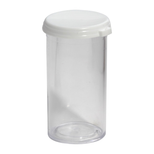 .88 oz Clear PS Plastic Dram Vial, 30mm, w/ Cap, Unassembled