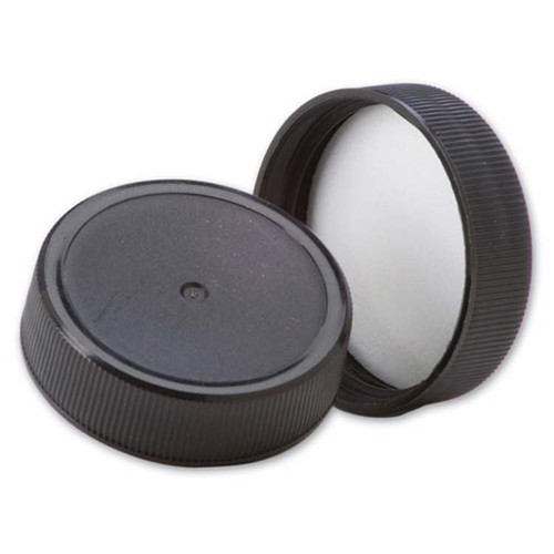 38mm 38-400 Black PP Plastic Screw Cap w/ SureSeal Liner