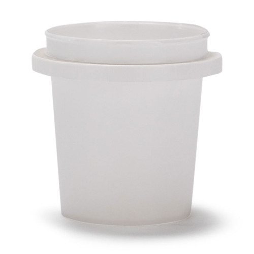 4 oz White HDPE Plastic Pry Off Round Vapor Lok Tub