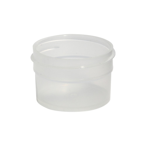 1/2 oz Natural PP Plastic Straight Side Jar, 43mm 43-400, Regular Wall