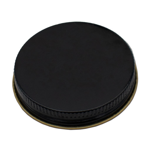 58mm 58-400 Black Metal Screw Cap with PEBF Liner