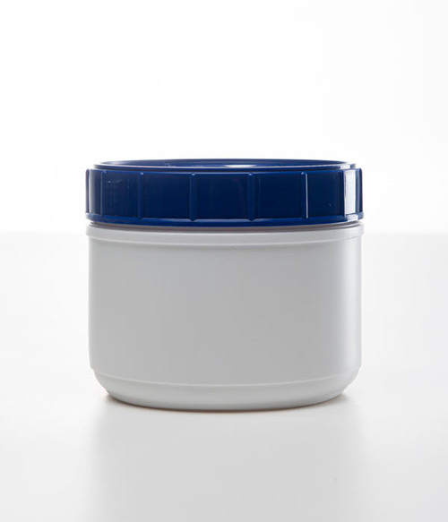 36 oz White HDPE Plastic Triple Thread Canister, 120 mm, 55 Gram