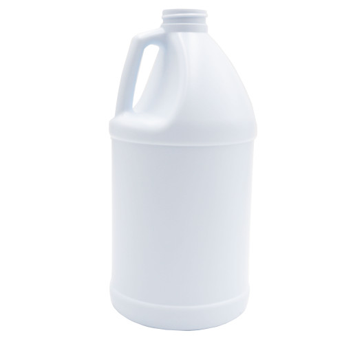 64 oz Blue/White HDPE Plastic Industrial Round Bottle, 38mm 38-400, 65 Gram
