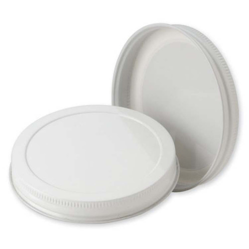 89mm White Metal Screw Cap w/ Plastisol Liner