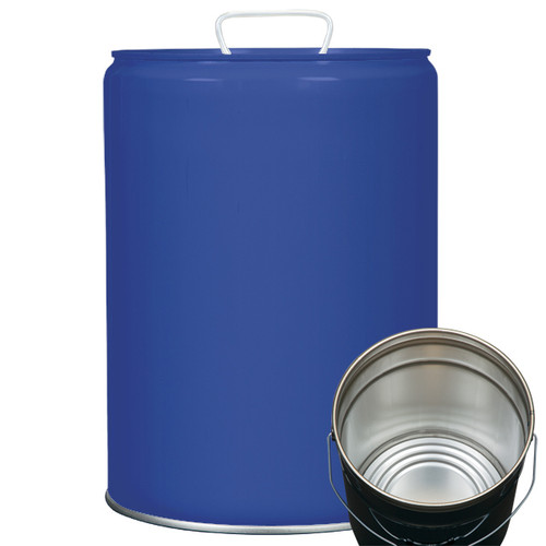 6.8 Gallon Blue Steel Tight Head Pail, Rust Inhibited, Rieke Prep w/ Dust Cap, UN Rated