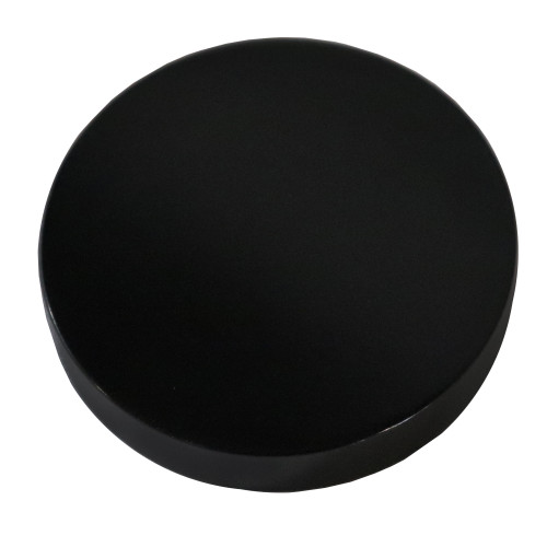 63mm 63-400 Black Phenolic Plastic Smooth Top Cap, Smooth Sides, Solid PE Liner