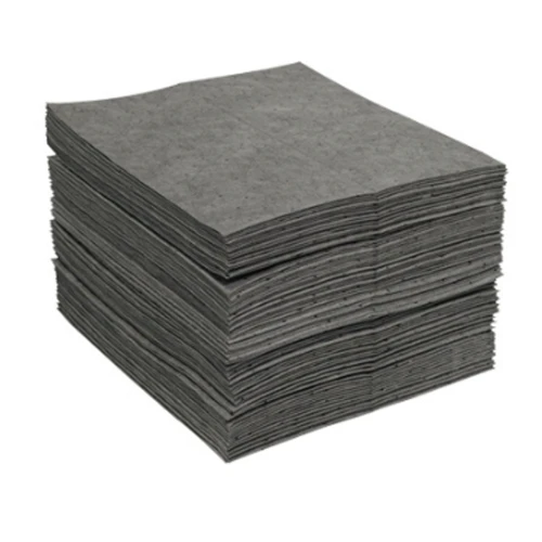 15" x 18" Gray Universal Absorbent Pad, Medium Weight, 100 per Bail