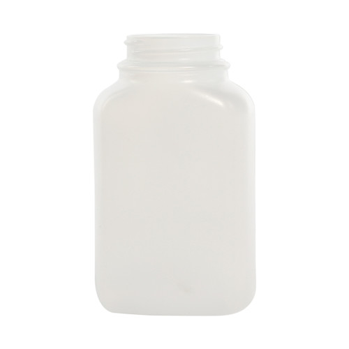 250 cc Natural HDPE Plastic Wide Mouth Pharma Oblong Bottle, 43mm 43-400, 23 Gram