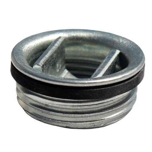 3/4" Steel Plated Tri-Sure® TiteGrip Plug w/ Black Buna Gasket, Plated