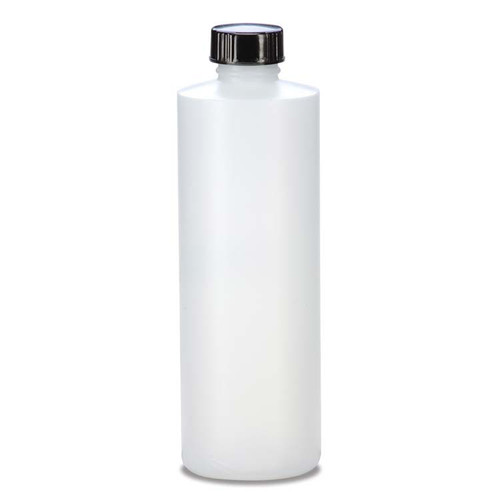 8 oz Natural HDPE Plastic Cylinder Bottle, 24mm 24-410