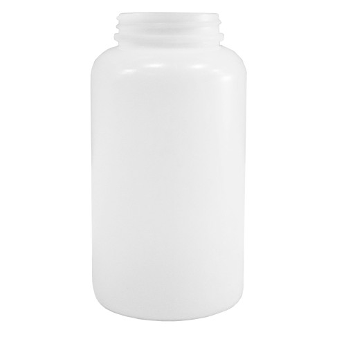 500 CC Natural HDPE Plastic Round Packer Bottle, 53mm 53-400 Neck Finish
