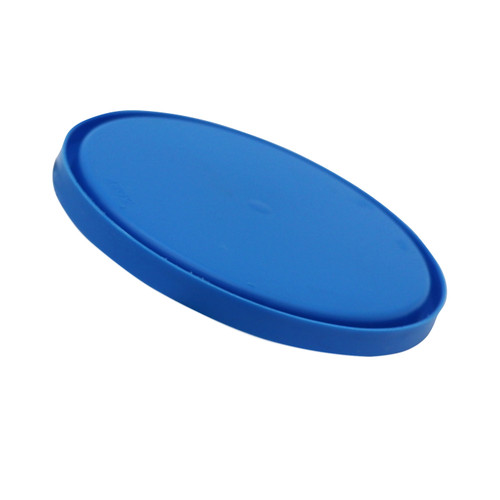 6 oz Blue LDPE Plastic Recessed Tub Cover