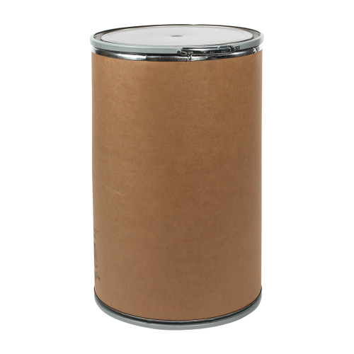35 Gallon Kraft Fiber Open Head Drum, Steel Cover, Lever Lock, UN Rated
