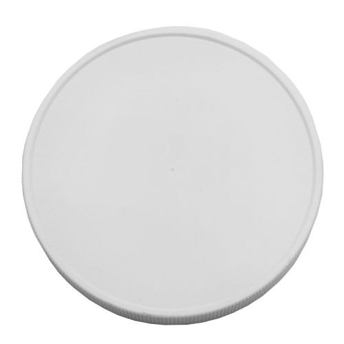 110mm 110-400 White PP Matte Top, Ribbed Sides Screw Cap, SG75 Plain Liner, Heat Seal For HDPE