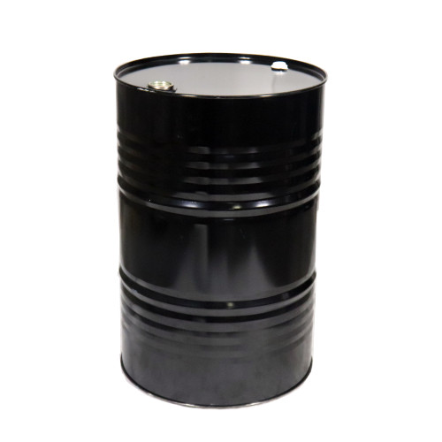55 Gallon Black Steel Tight Head Drum, Buff Epoxy Lining w/ (2) 2" & 3/4" Poly Fittings, 3/4" White Capseal Installed, UN Rated