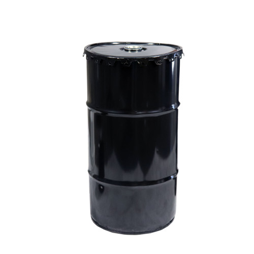 16 Gallon Black Steel Open Head Drum, Rust Inhibited Lining, Black Cover w/ 2" Tri-Sure® Fitting