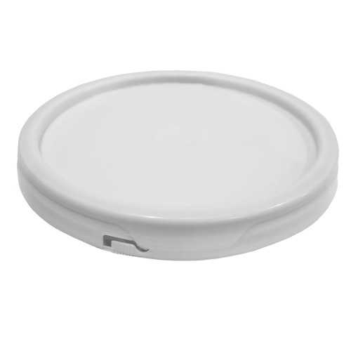 3.5-6 Gallon White HDPE Plastic Tear Tab Pail Cover, Gasket