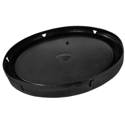 1 Gallon Black HPDE Plastic Tear Tab Pail Cover