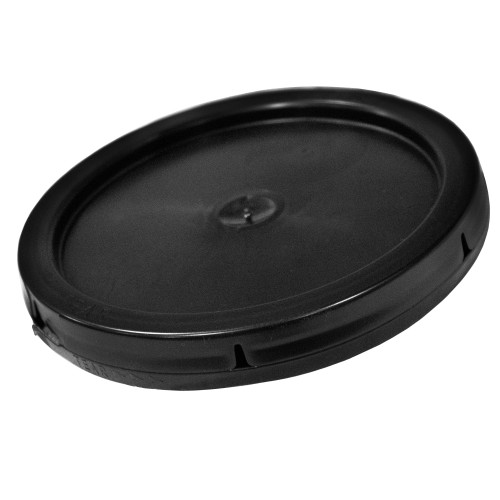 1 Gallon Black HPDE Plastic Tear Tab Pail Cover