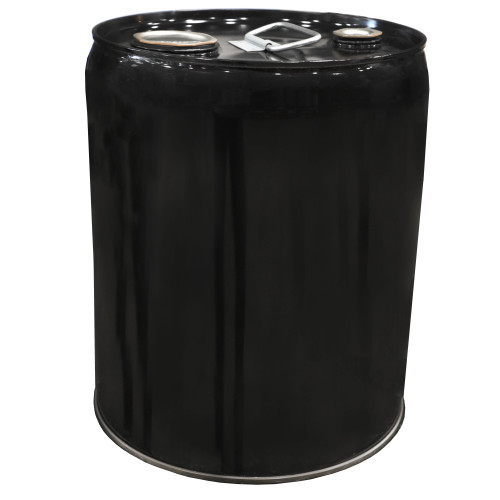 5 Gallon Black Steel Tight Head Pail, 2 Coat Buff Epoxy Phenolic Lining, 2" & 3/4" Rieke Fitting, UN Rated