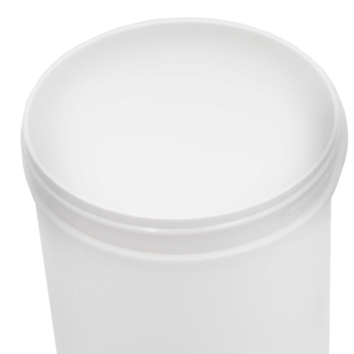 40 oz White PP Plastic Straight Sided Jar, 120 mm, Regular Wall