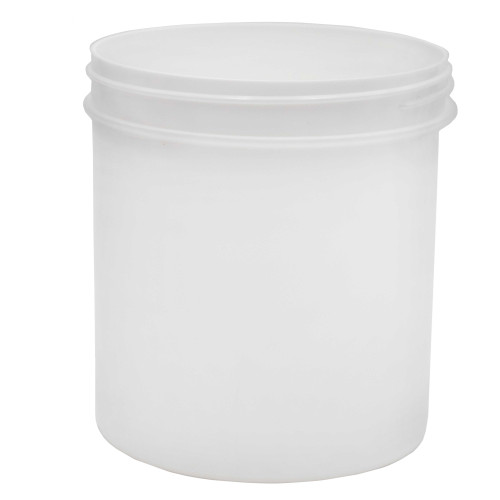 40 oz White PP Plastic Straight Sided Jar, 120 mm, Regular Wall