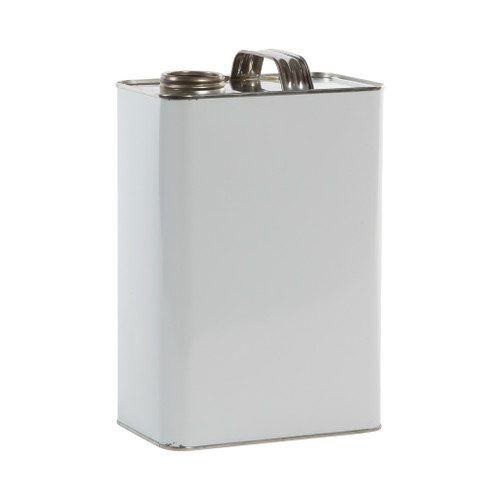 1 Gallon White Coat Metal F-Style Can, Unlined, 1 3/4" Delta Opening, 610 x 907 (Bulk Pallet)