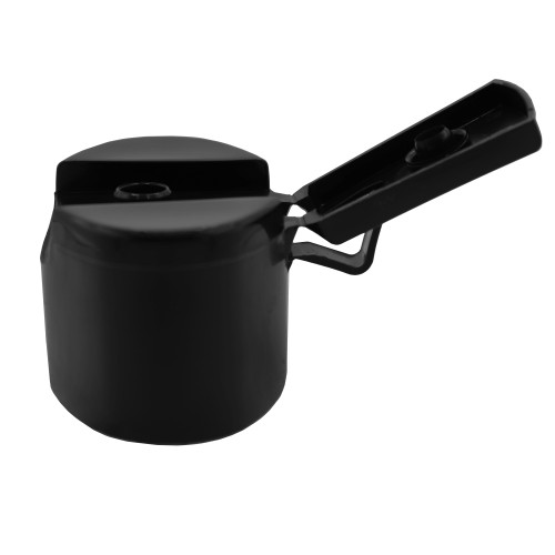 28mm Black PP Plastic Snap On Cap, No Liner