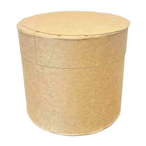 2.5 Gallon Kraft All-Fiber Open Head Drum, w/ Slip On Cover