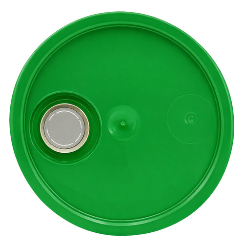 3.5-6 Gallon Spectrum Green HDPE Plastic Tear Tab Pail Cover, Rieke Spout