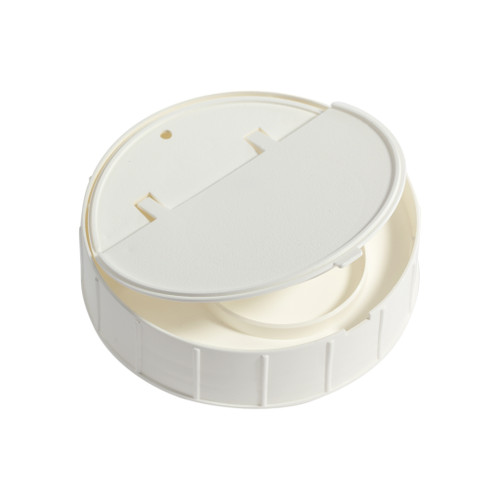 120mm White PP Plastic Spring-Loaded Towel Wipe Canister Lid, Single Thread for 60 oz Canister