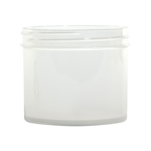 4 oz Natural PP Plastic Straight Side Jar, 70mm 70-400, Regular Wall