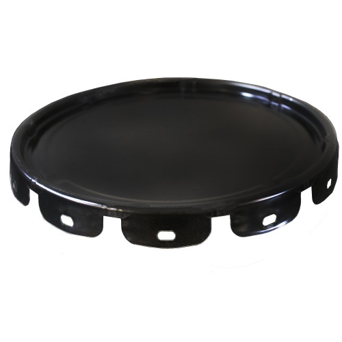2 Gallon Black Steel Lug Cover,  Rust Inhibited, No Fitting, Flow in Gasket, UN Rated