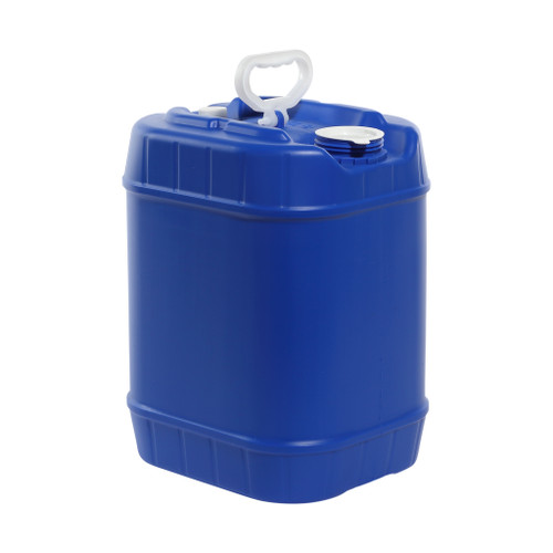 5 Gallon Blue HDPE Plastic Tight Head Pail, 70 mm TE 6TPI, 21 mm Vent w/ Cap, Swing Handle, UN Rated