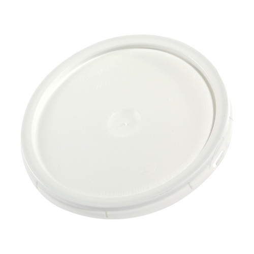 2 Gallon White HDPE Plastic Tear Tab Pail Cover
